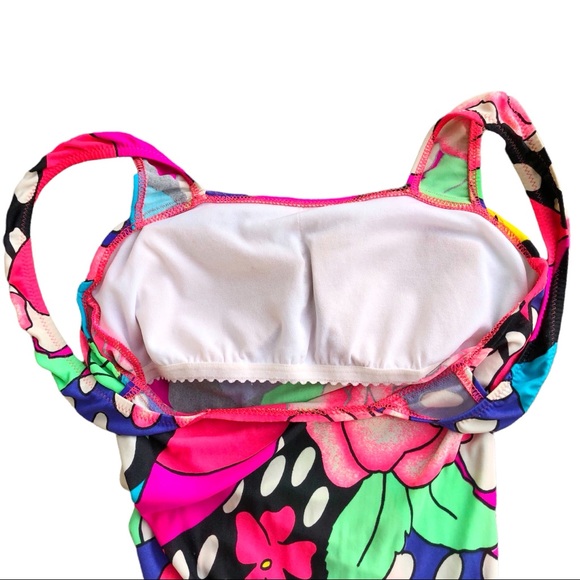 New! True Vintage🌸80s/90s Abstract Pop Art One Piece Swimsuit! - Picture 6 of 7